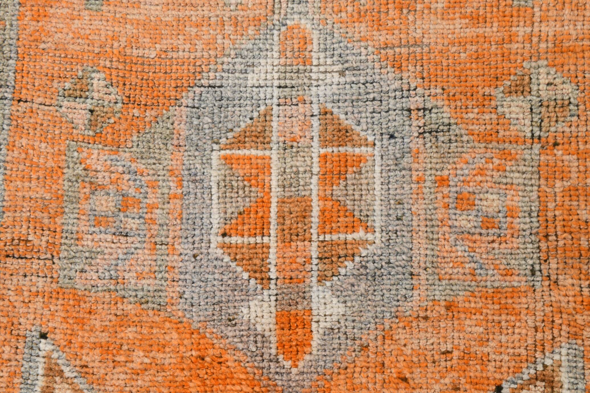 3x11 Orange Persian Runner, Rug For Hallway, Antique Runner Rug, 95x338Cm