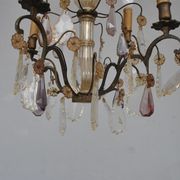 Lustre pampilles époque début XXème 6 feux