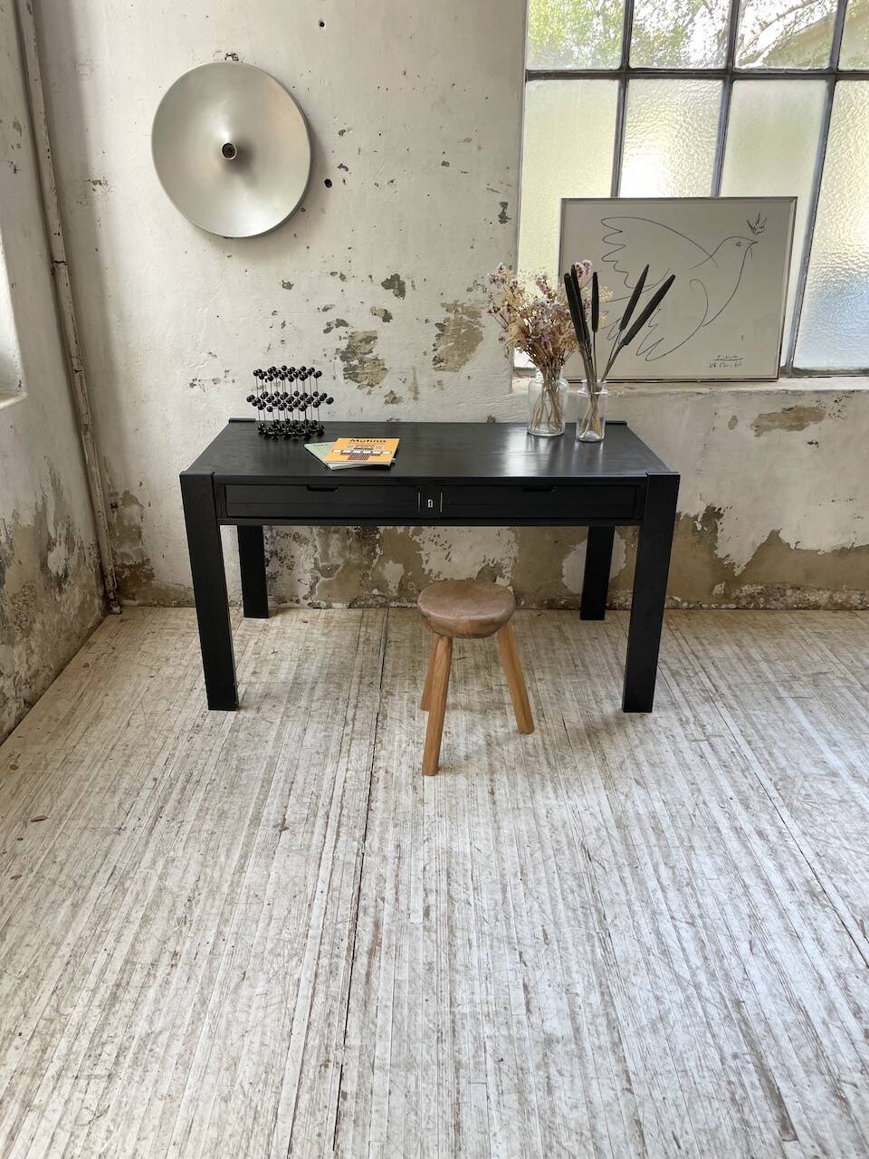 Regain black stained elm desk