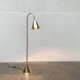 Mid-century brass floor lamp by Jacques Adnet for Valenti, Spain, 1960s.