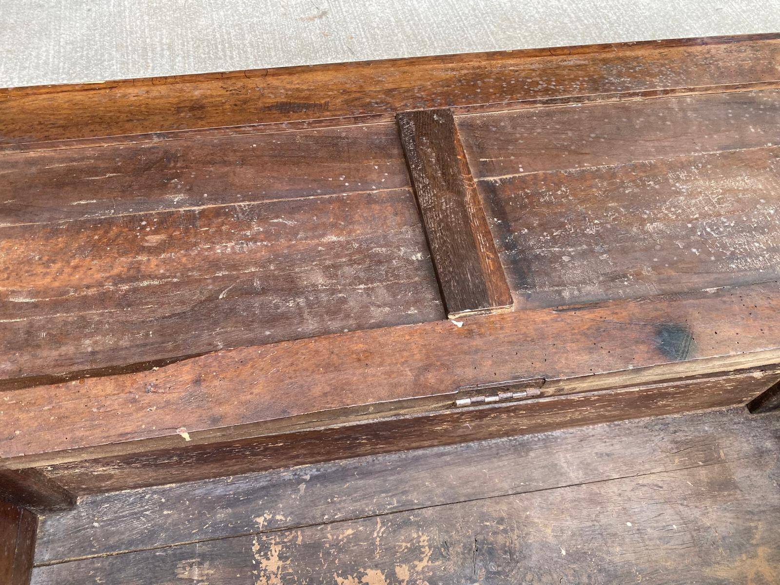 18th-century stripped chest in solid walnut
