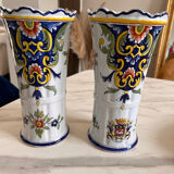 Paire de vases vieux rouen