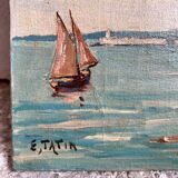 Tableau marine bord de mer Bretagne