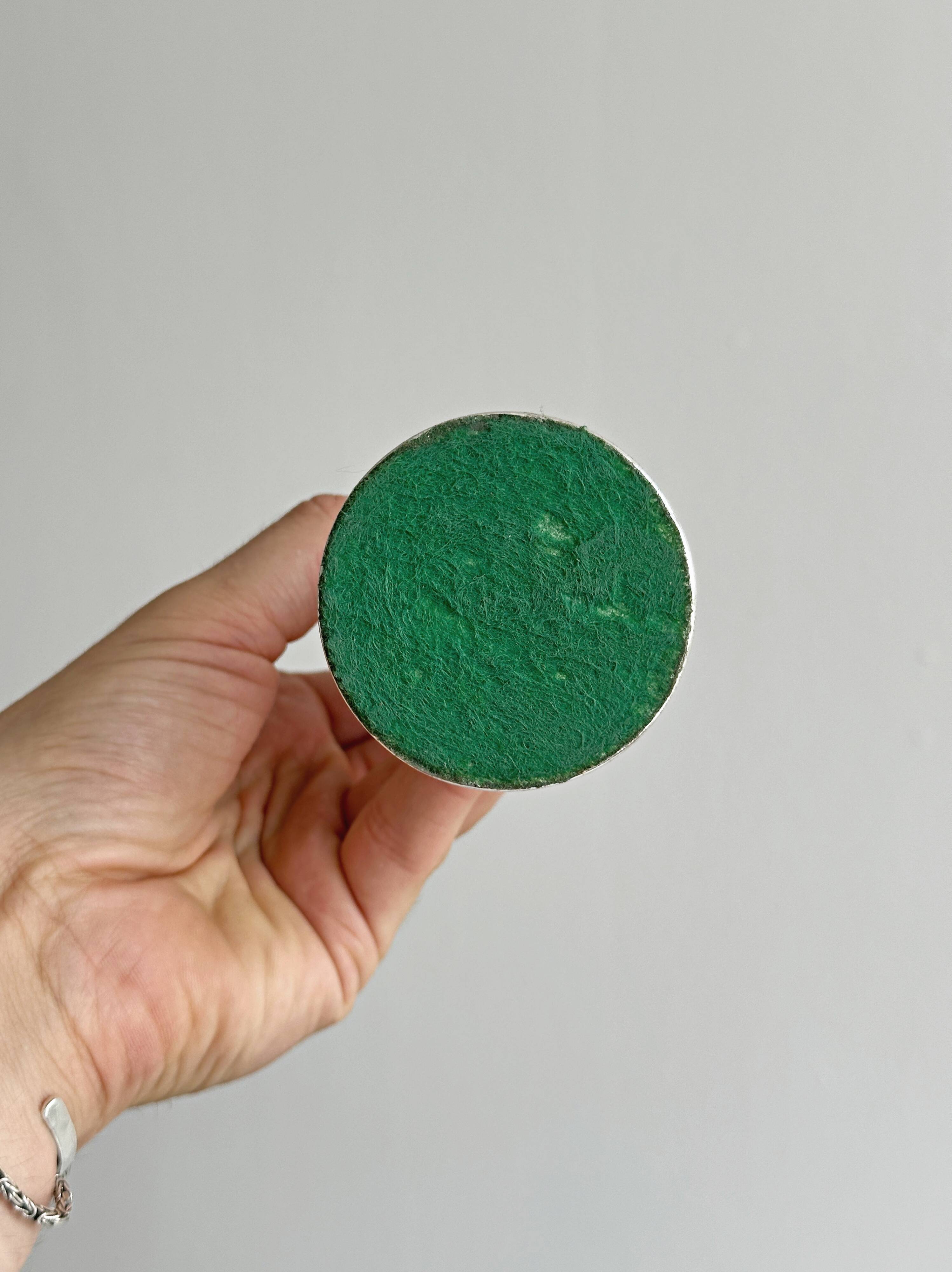 Soliflore en métal léger argenté