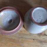 Enamelled terracotta pot