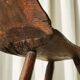 Tripod accent chair Wabi Sabi, hand-carved, 19th century.