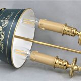 Louis XVI style gilded bronze bouilotte lamp