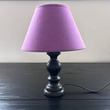 Small black wooden lamp