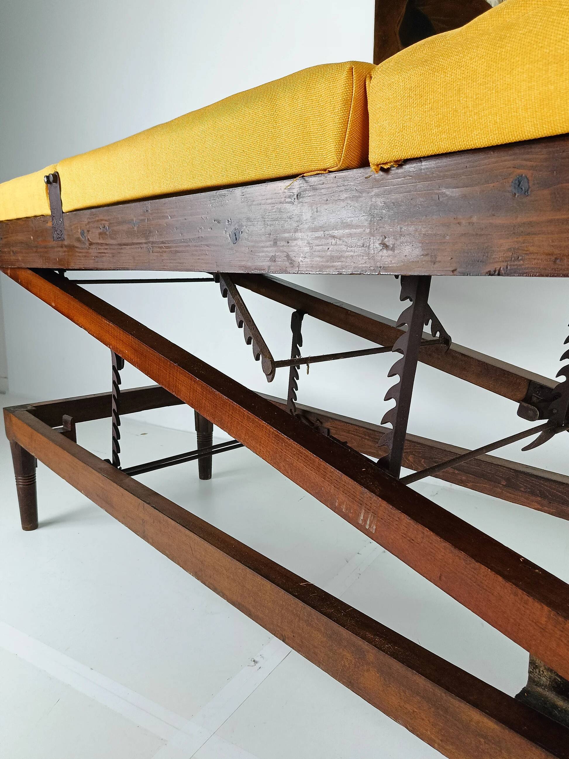 Antique English military hospital bed
