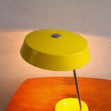 East germany vintage yellow table lamp by veb narva leuchtenbau, 1960s