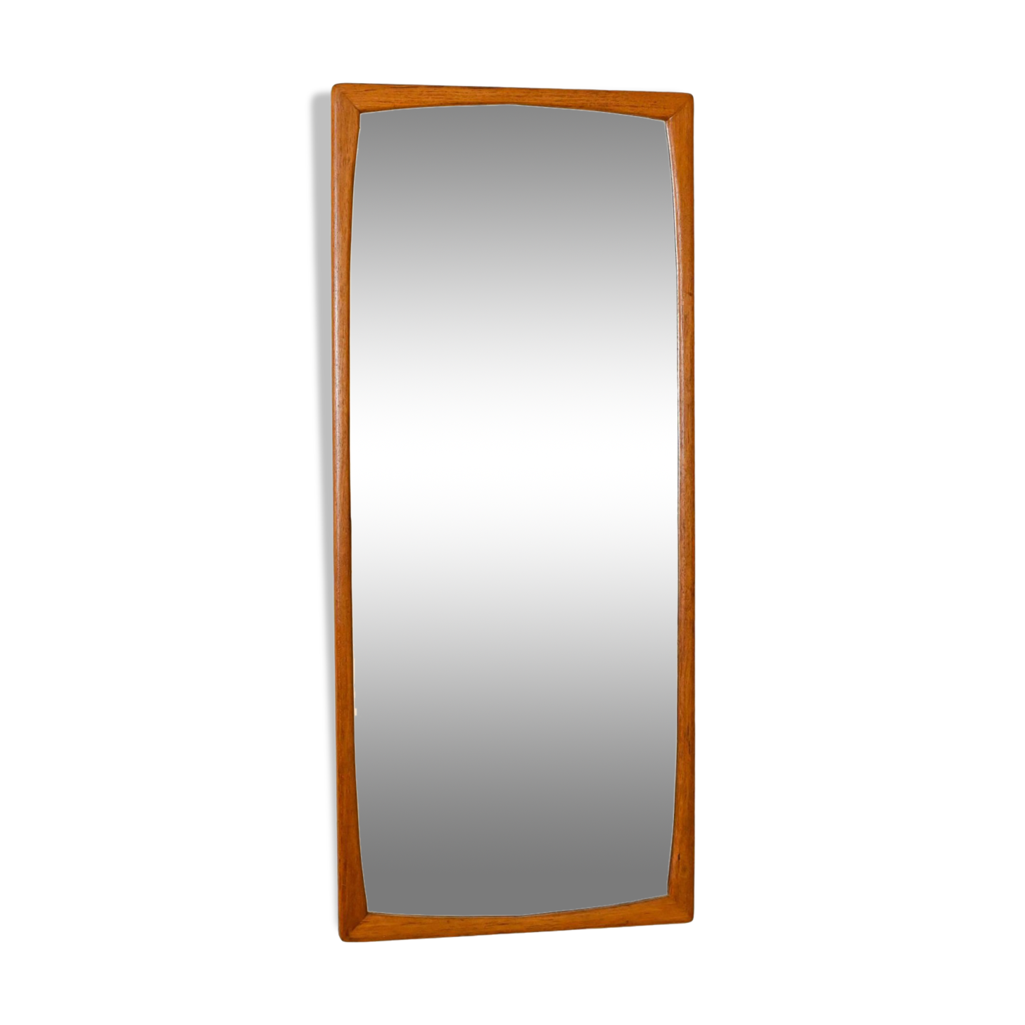 Mirror with teak frame