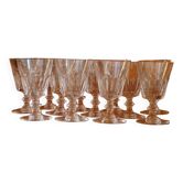 Ensemble de 12 verres à eau cristal de Saint-Louis - Modèle Caton