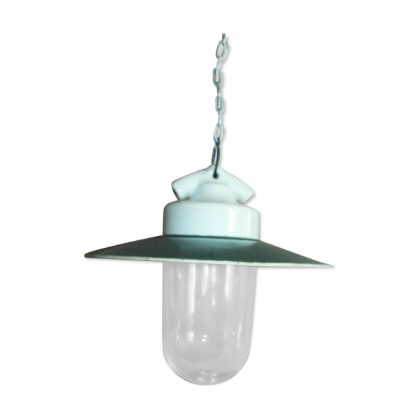 Suspension en porcelaine industrielle vintage