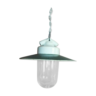 Suspension en porcelaine industrielle vintage