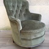 Velvet toad armchair