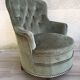 Fauteuil crapaud velours