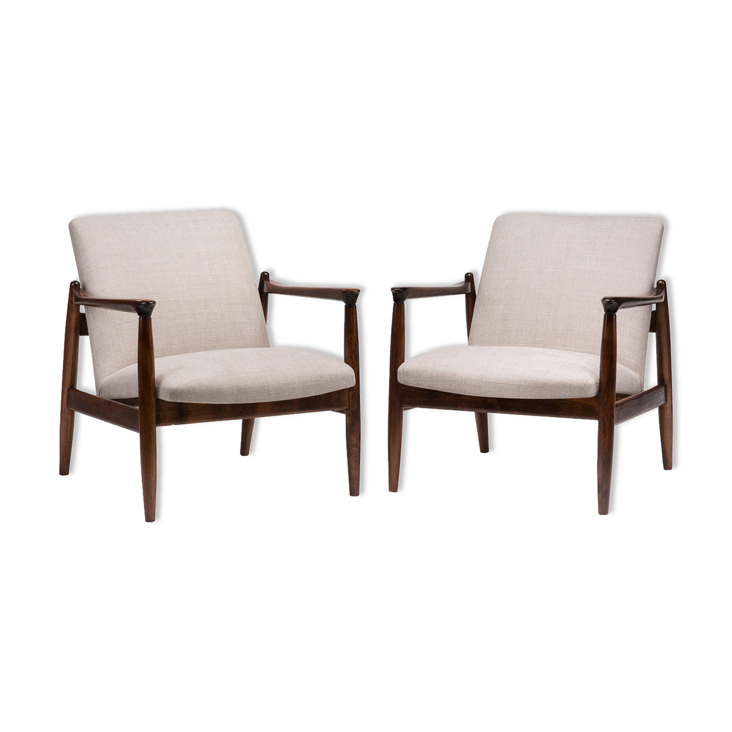 Pair of gfm 64 armchairs from the 1960s.