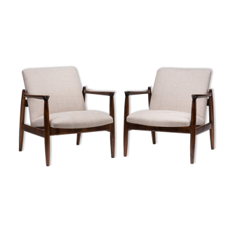 Pair of gfm 64 armchairs from the 1960s.
