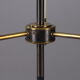 Lampe de table moderniste en métal laqué noir et doré