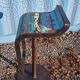 Tabouret de bar design fonte et bois