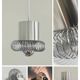 Philippe Rogier stainless steel pendant lamp for Oxar design gallery 70s