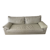 Full living room white leather STEINER Paris 1 sofa