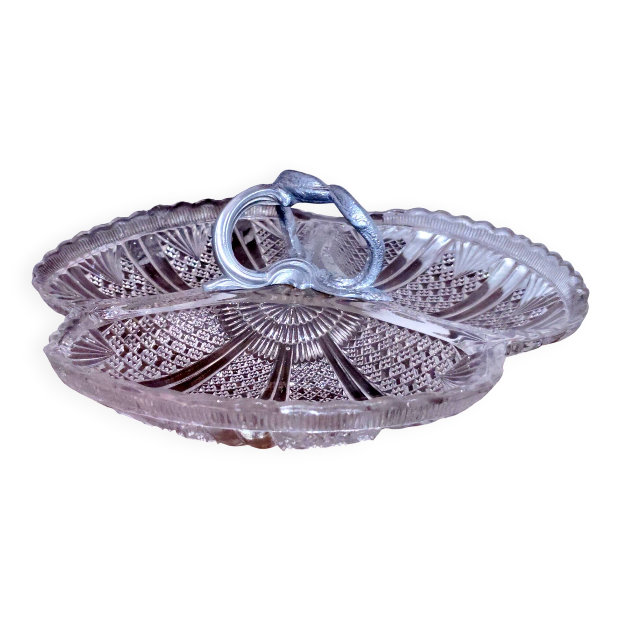 Mendiant Platter - Art Nouveau - Early 20th century - Pressed glass - Must-have