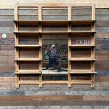 Early 20th century bar set in solid elm
