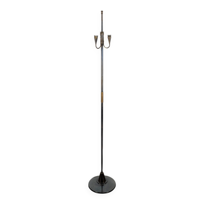 Lampadaire Maison Arlus 1960 Métal et Laiton