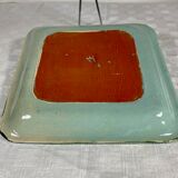 Small handmade glazed clay dish
