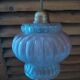 Pendant lamp globe molded glass rose
