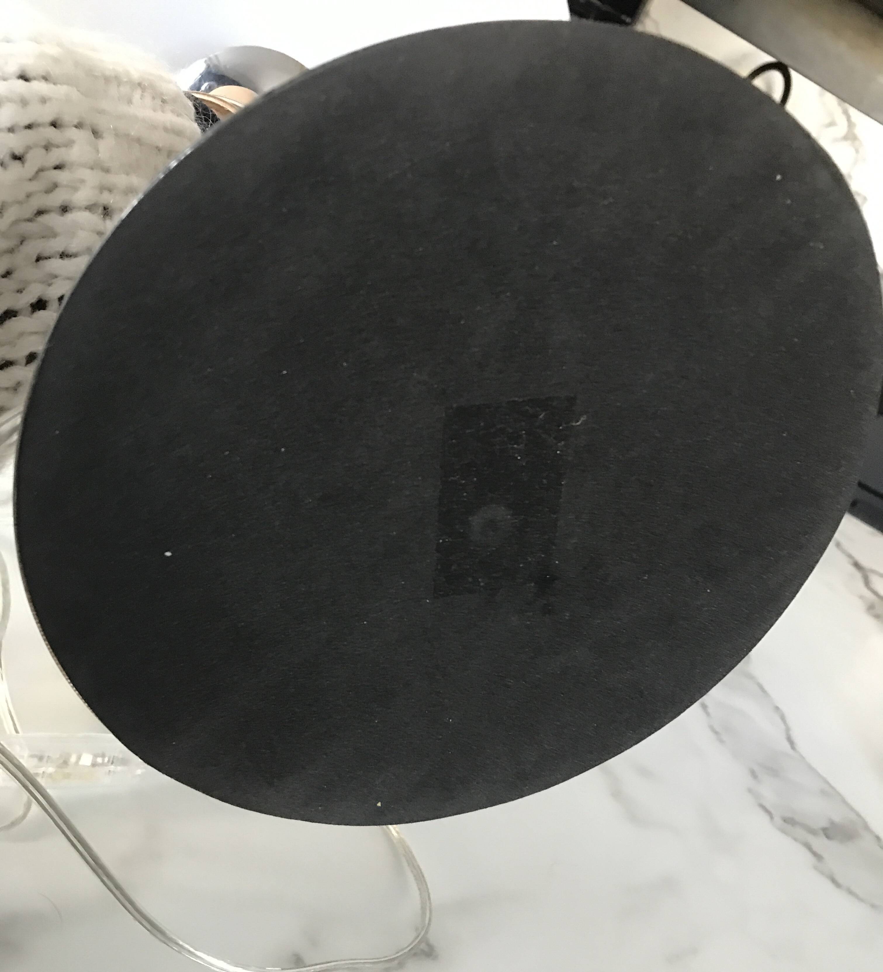 Chrome metal UFO or mushroom lamp