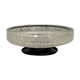 Daum circa 1950: frosted glass caviar cup on black pedestal