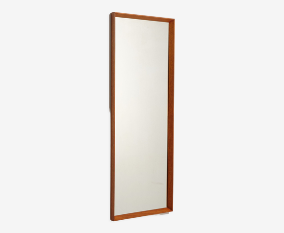 Miroir encadré en teck