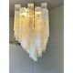 Luxury Italian Rectangular "Square ” Murano Glass Gold Chandelier by Simoen