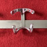 Chrome wall coat rack
