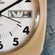 Vintage clock square silent wall clock "Mocha Spotlight"