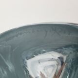 Strombergshyttan, sweden - crystal vase, triangular shape, signed and numbered - 1950s