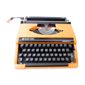 Machine à écrire Silver Reed Silverette II orange révisée ruban neuf