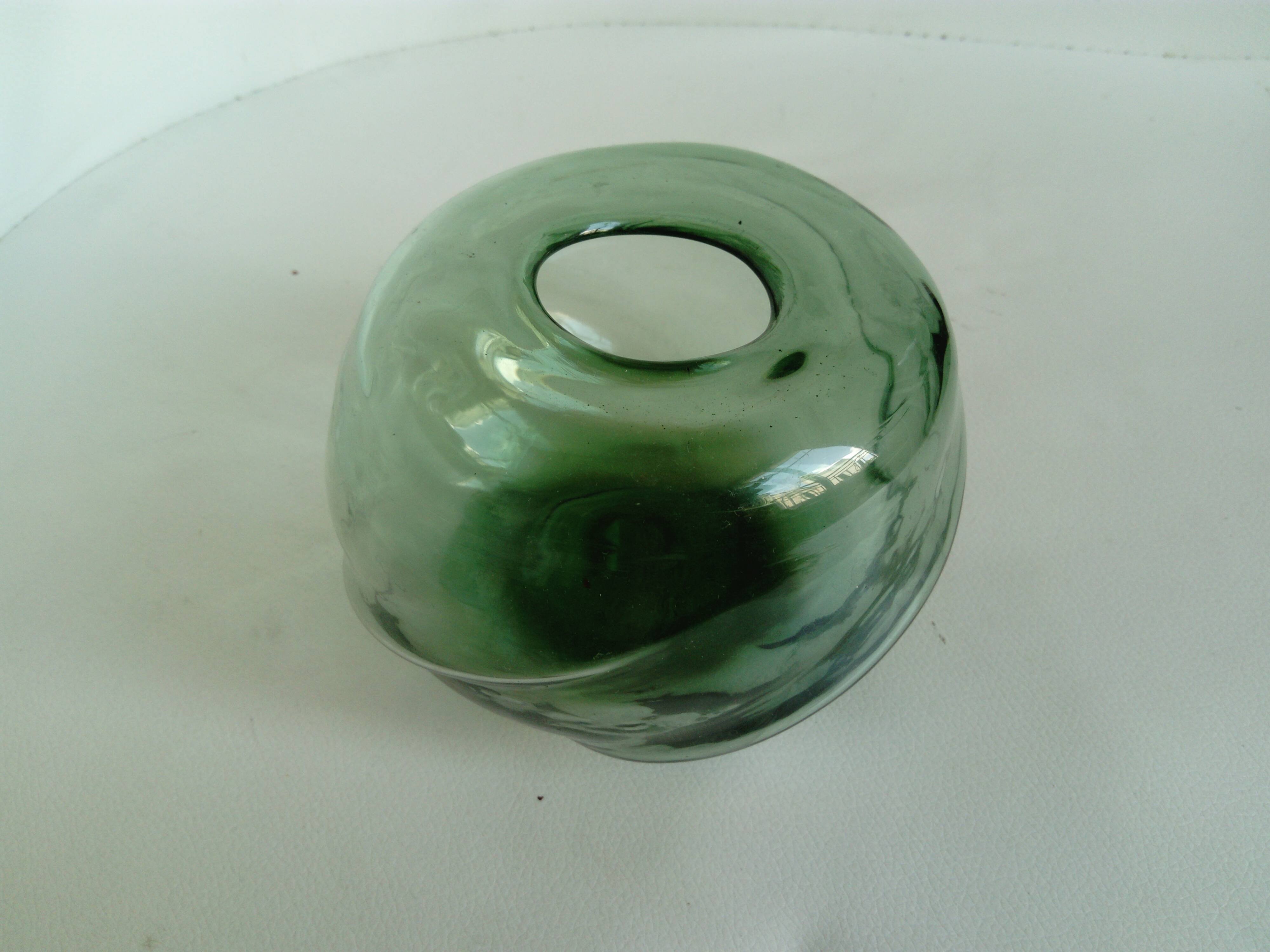 free form glass ball vase