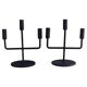Midcentury Brutalist Forged Iron Candelabra Pair, Germany, 1950s