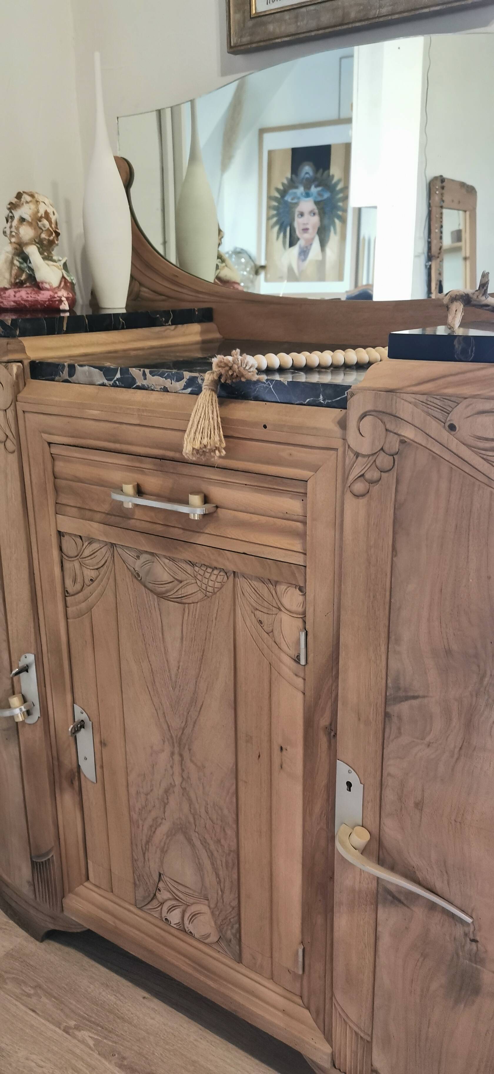 Art Deco Sandblasted Buffet