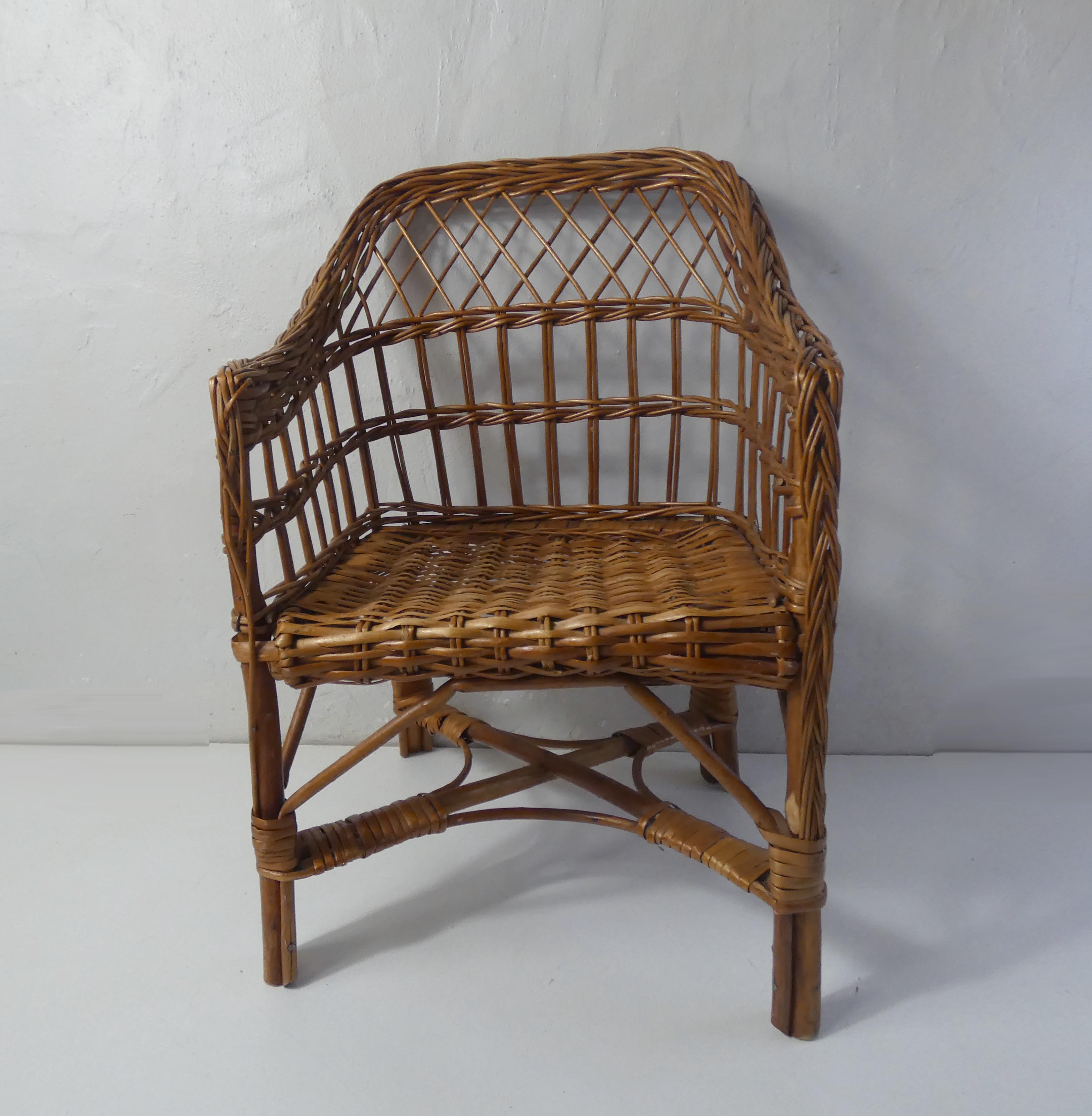 Rattan armchair for children