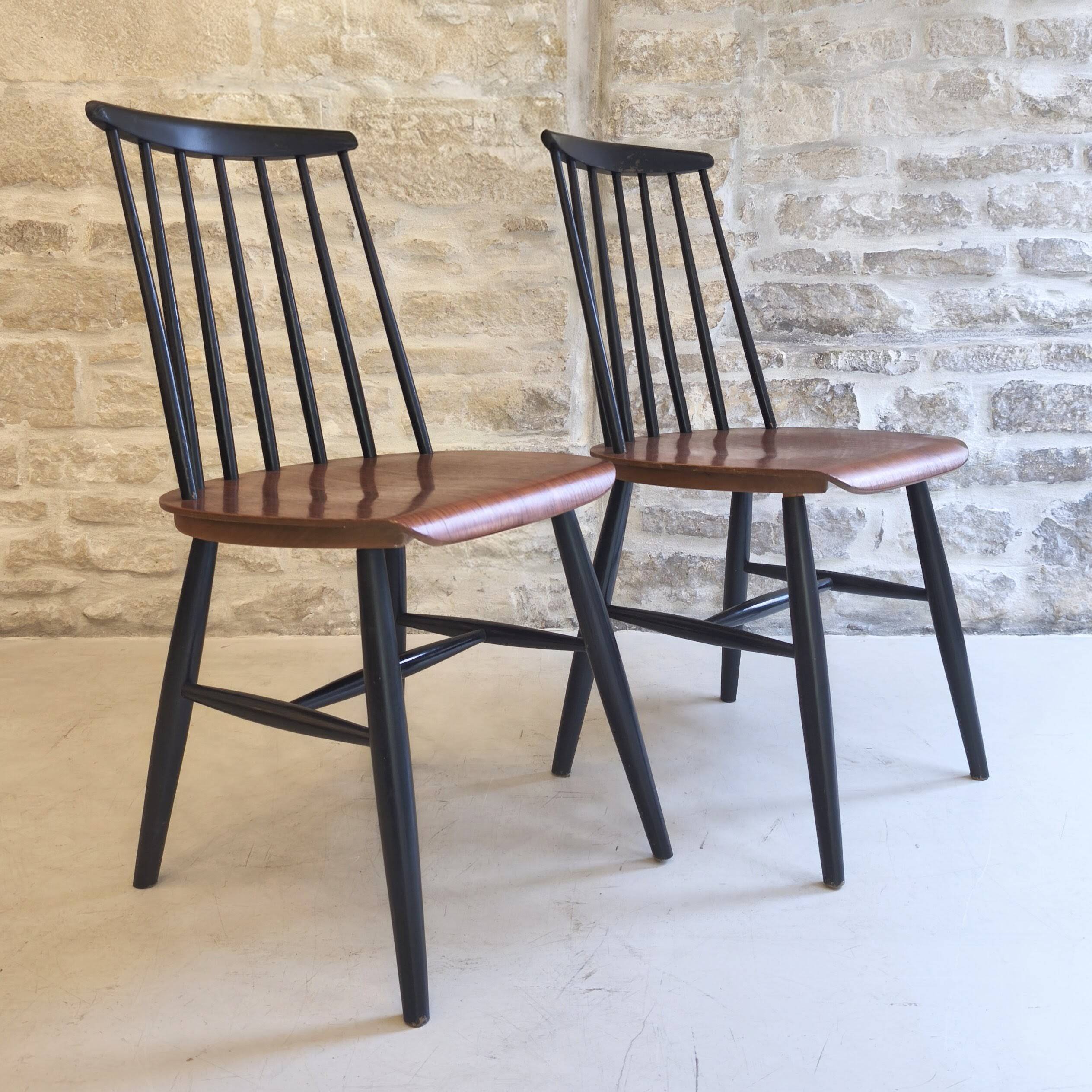 Paire de chaises Fanett, design Ilmari Tapiovaara, 1960