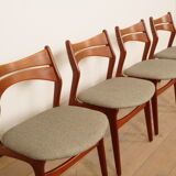 4 x dining chairs | Erik Buch | Model 310 | Teak | re-upholstered