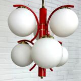 Richard Essig space age design lampe suspendue rouge