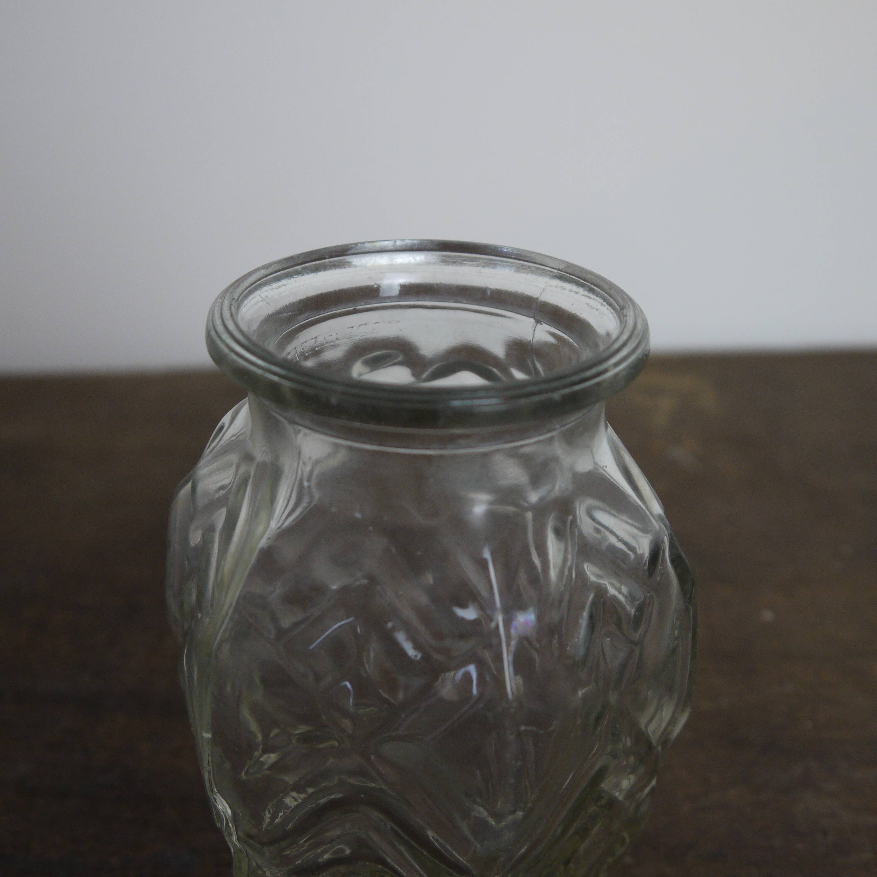 Moulded glass hyacinth vase