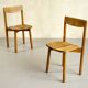 Paire de chaises "grain de café", France 1950