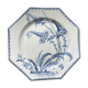 Octagonal composition dish in Clairefontaine earthenware, indiana model 19th