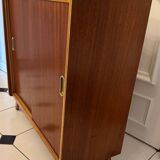 Vintage shoe cabinet with compass legs